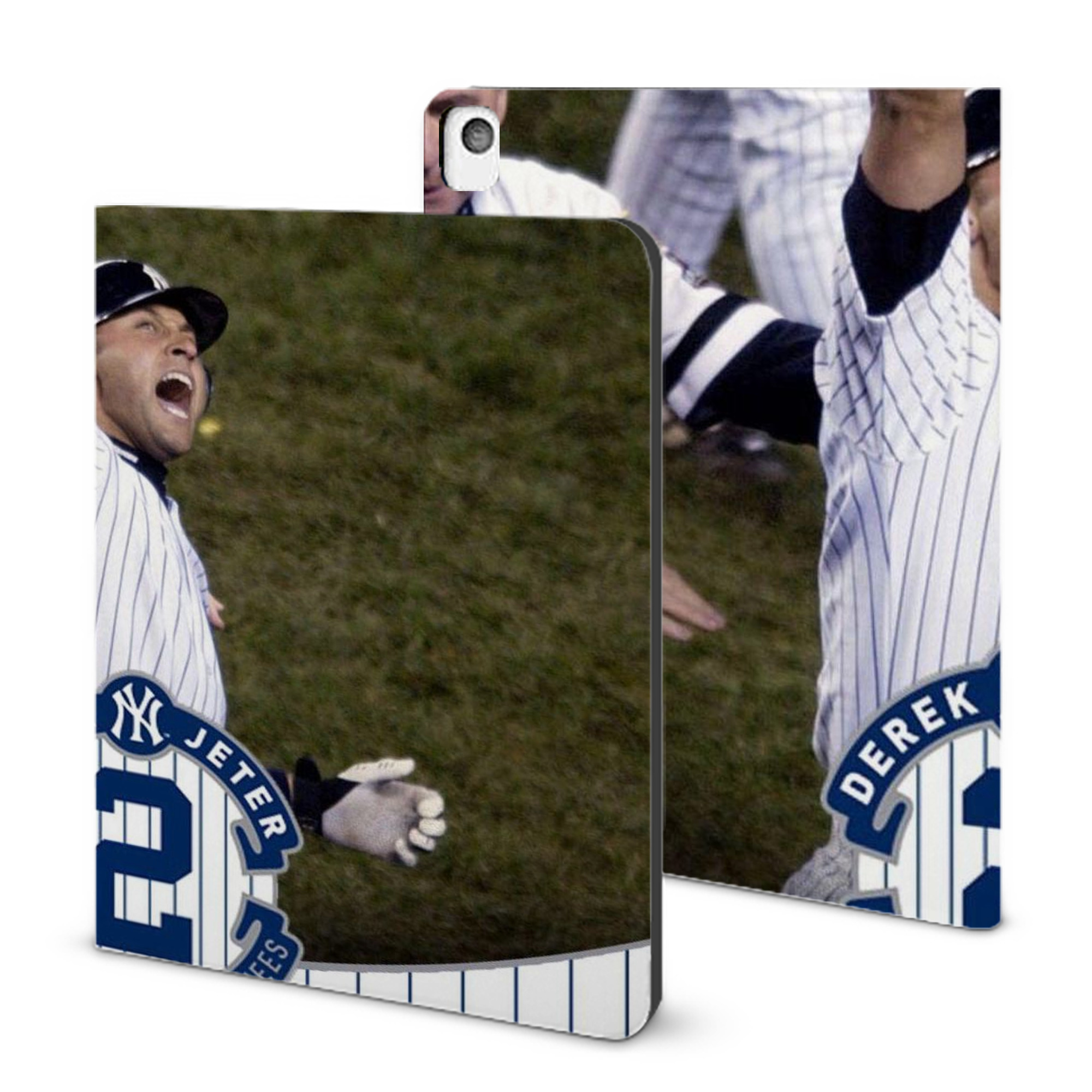 Derek Jeter 87 IPad Book-Style Case With Pencil Slot – Slim PU & TPU Cover – Full Protection, Precise Fit, Water & Scratch Resistant